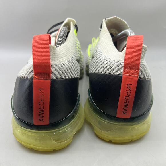 Nike Air VaporMax Flyknit 3 Running Shoes Men Size 14 White Black Green Sneakers - Picture 4 of 8